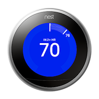 Nest Learning Thermostat with sleek circular design